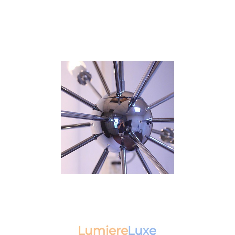Lustre moderne Globe Living Suspension Salle à manger Shopping Magasin Nuit Métal Chrome