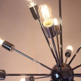 Lustre moderne Globe Living Suspension Salle à manger Shopping Magasin Nuit Métal Chrome