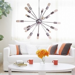 Lustre moderne Globe Living Suspension Salle à manger Shopping Magasin Nuit Métal Chrome