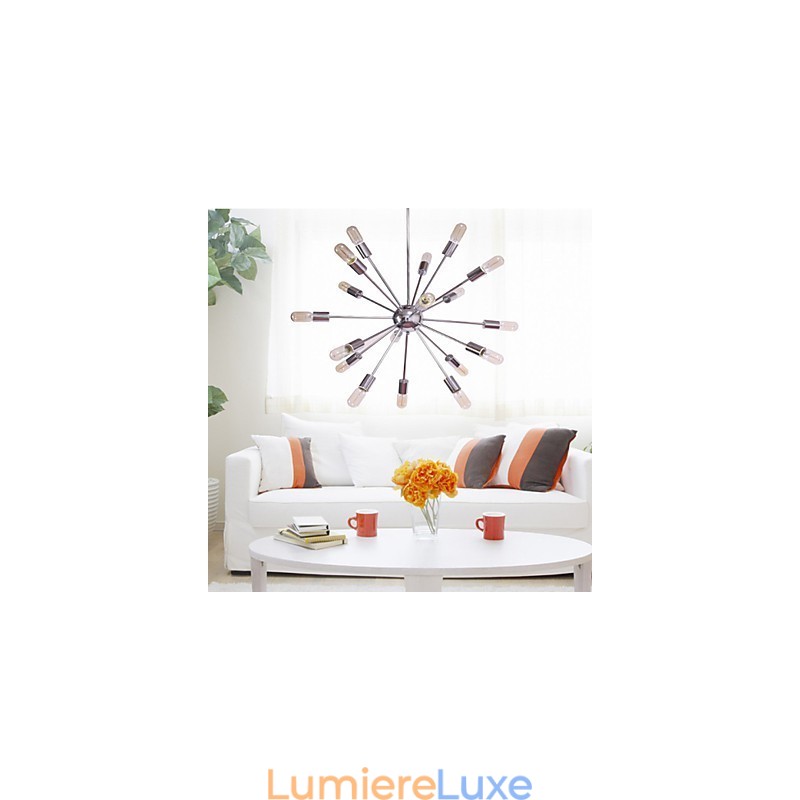 Lustre moderne Globe Living Suspension Salle à manger Shopping Magasin Nuit Métal Chrome