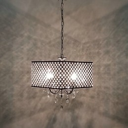 Lustre en métal peint en cristal classique traditionnel