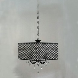Lustre en métal peint en cristal classique traditionnel