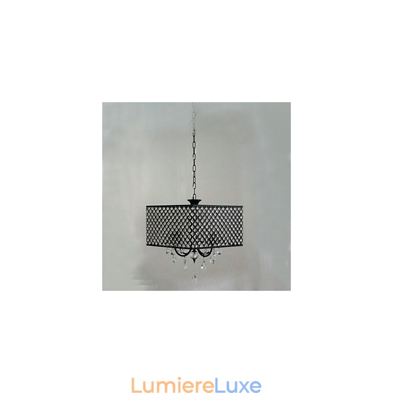 Lustre en métal peint en cristal classique traditionnel