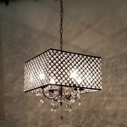 Lustre en métal peint en cristal classique traditionnel