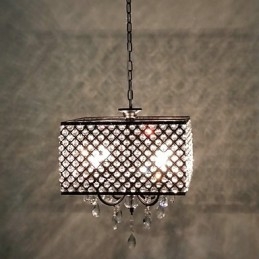 Lustre en métal peint en cristal classique traditionnel