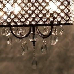 Lustre en métal peint en cristal classique traditionnel