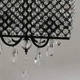 Lustre en métal peint en cristal classique traditionnel