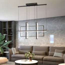 Suspension à intensité variable au design moderne, quatre rectangles