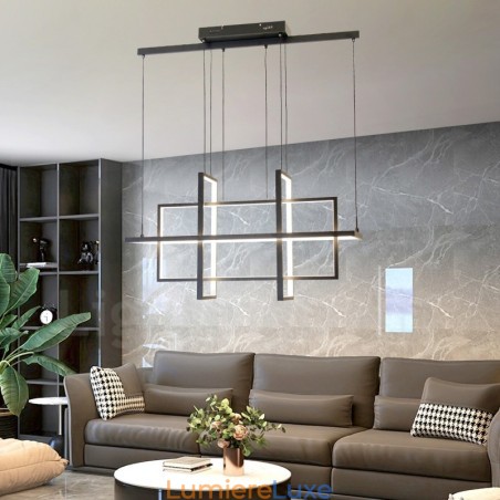 Suspension à intensité variable au design moderne, quatre rectangles Suspension à intensité variable au design moderne, quatre rectangles