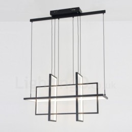 Suspension à intensité variable au design moderne, quatre rectangles