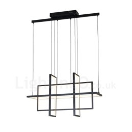 Suspension à intensité variable au design moderne, quatre rectangles
