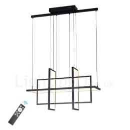 Suspension à intensité variable au design moderne, quatre rectangles