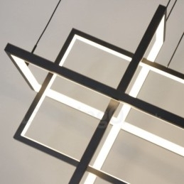 Suspension à intensité variable au design moderne, quatre rectangles