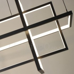Suspension à intensité variable au design moderne, quatre rectangles