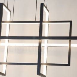Suspension à intensité variable au design moderne, quatre rectangles