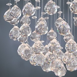 Lustre de luxe moderne en cristal à 4 lumières
