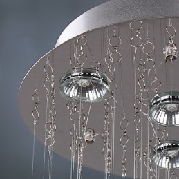 Lustre de luxe moderne en cristal à 4 lumières