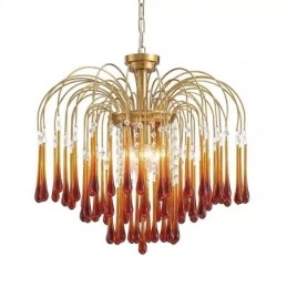 Lustre en verre en forme de goutte d'eau