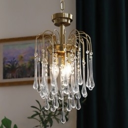 Lustre en verre en forme de goutte d'eau