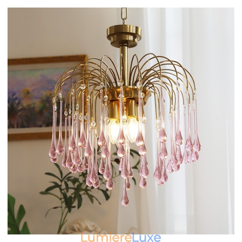 Lustre en verre en forme de goutte d'eau