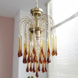 Lustre en verre en forme de goutte d'eau