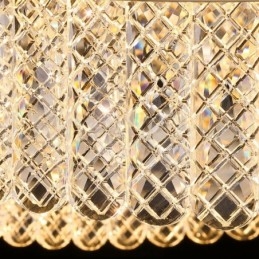 Suspension carrée en cristal K9, 1 ou 2 anneaux, luminaire d'intérieur