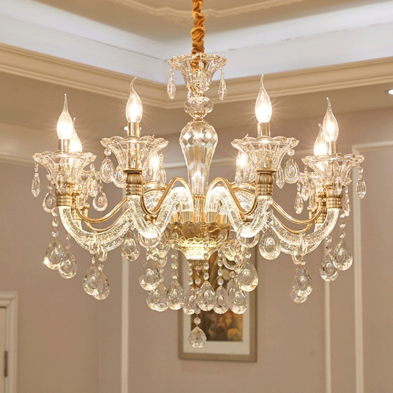 Lustre en cristal de luxe Lustre en cristal K9 avec bras lumineux