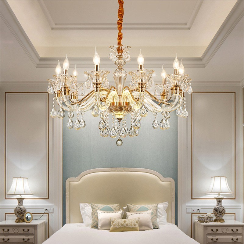 Lustre en cristal de luxe Lustre en cristal K9 avec bras lumineux