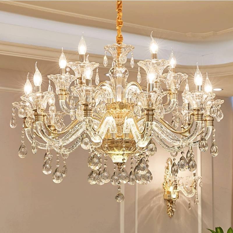 Lustre en cristal de luxe Lustre en cristal K9 avec bras lumineux