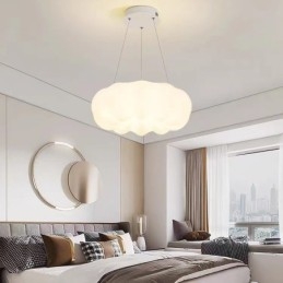 Suspension nordique moderne et créative en forme de citrouille, à intensité variable, luminaire suspendu pour porche