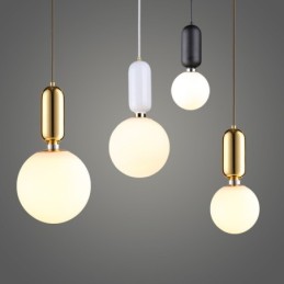 Suspension contemporaine moderne avec abat-jour en verre