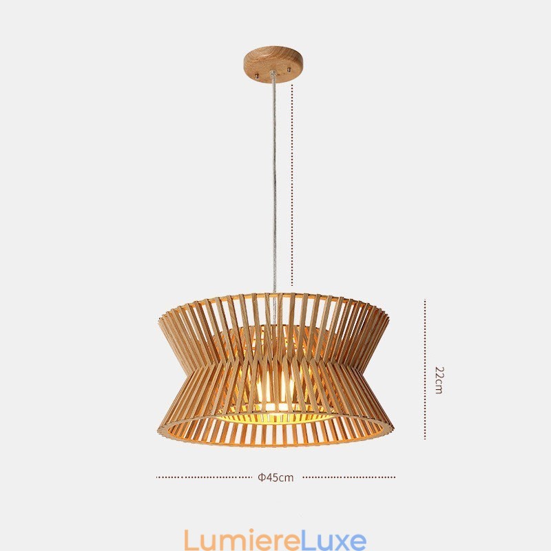 Suspension vintage en bois