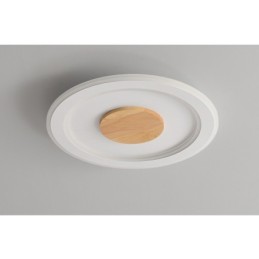 Plafonnier encastré rond en bois moderne pour éclairage d'intérieur