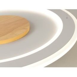 Plafonnier encastré rond en bois moderne pour éclairage d'intérieur