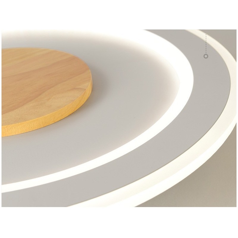 Plafonnier encastré rond en bois moderne pour éclairage d'intérieur