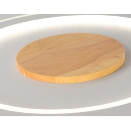 Plafonnier encastré rond en bois moderne pour éclairage d'intérieur