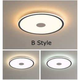Plafonnier rond Nordic de 3,5 cm d'épaisseur, à spectre complet, à intensité variable, pour la protection des yeux