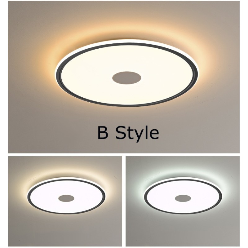Plafonnier rond Nordic de 3,5 cm d'épaisseur, à spectre complet, à intensité variable, pour la protection des yeux