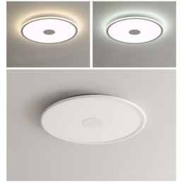Plafonnier rond Nordic de 3,5 cm d'épaisseur, à spectre complet, à intensité variable, pour la protection des yeux