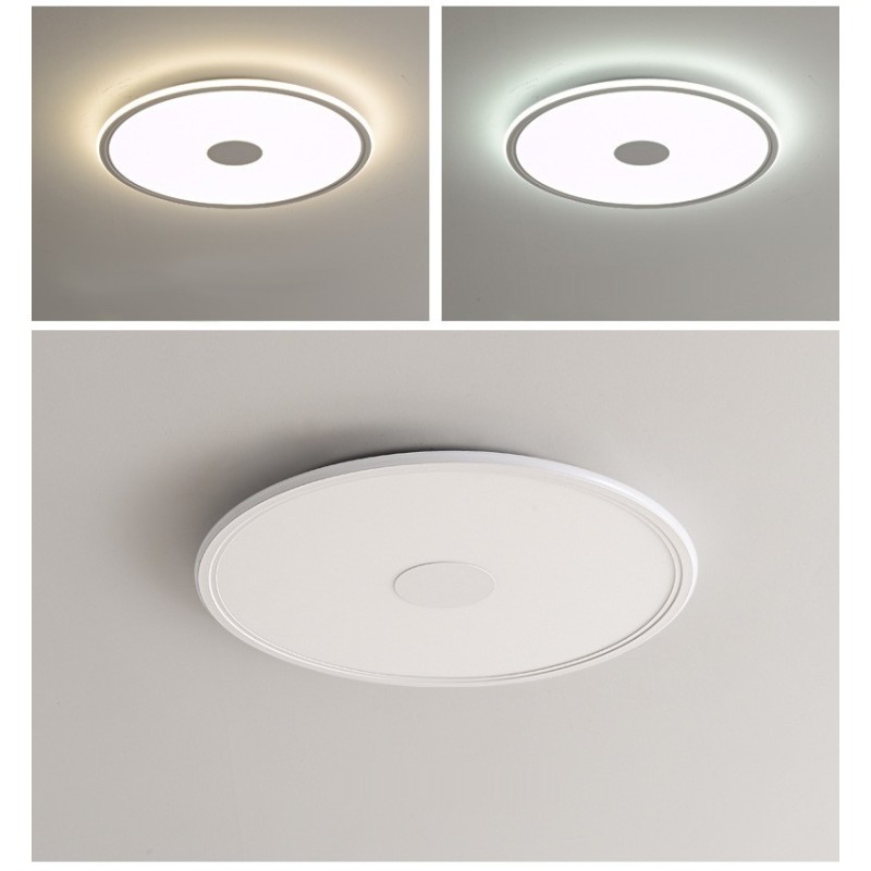 Plafonnier rond Nordic de 3,5 cm d'épaisseur, à spectre complet, à intensité variable, pour la protection des yeux