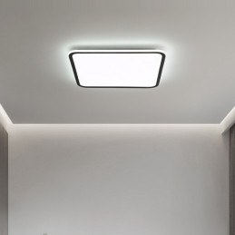 Plafonnier carré moderne à intensité variable, luminaire d'intérieur encastré
