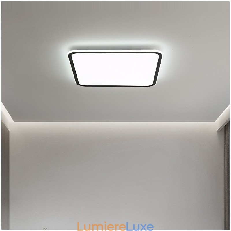 Plafonnier carré moderne à intensité variable, luminaire d'intérieur encastré