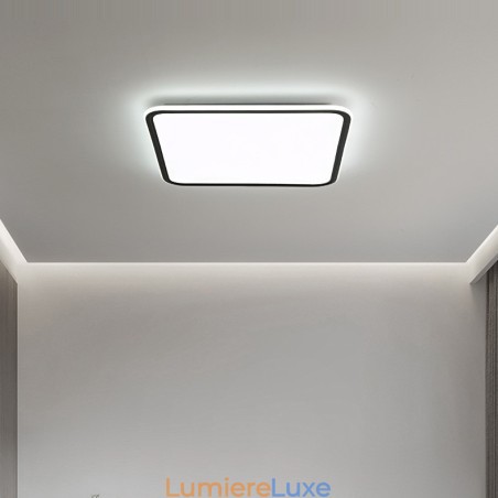 Plafonnier carré moderne à intensité variable, luminaire d'intérieur encastré Plafonnier carré moderne à intensité variable, luminaire d'intérieur encastré