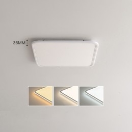 Plafonnier carré moderne à intensité variable, luminaire d'intérieur encastré