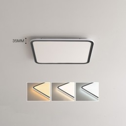 Plafonnier carré moderne à intensité variable, luminaire d'intérieur encastré