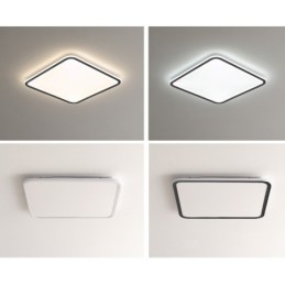 Plafonnier carré moderne à intensité variable, luminaire d'intérieur encastré