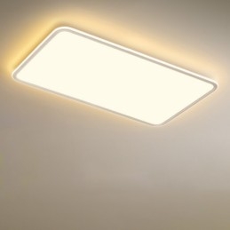 Plafonnier rectangulaire moderne de grande taille à intensité variable, montage encastré, luminaire d'intérieur