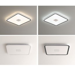 Plafonnier carré moderne à intensité variable, protection oculaire à spectre complet