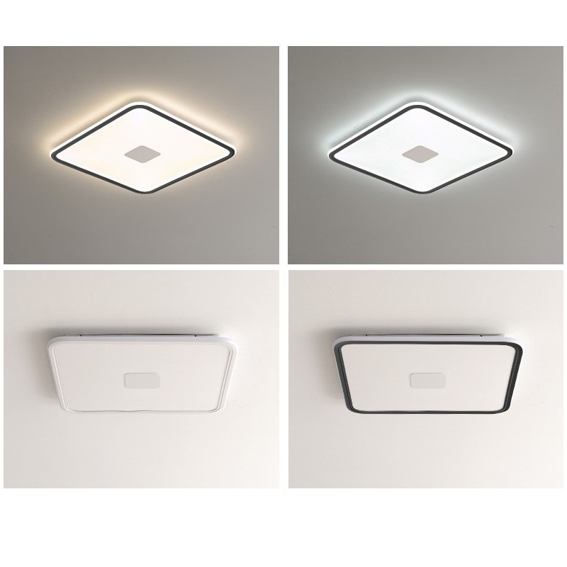 Plafonnier carré moderne à intensité variable, protection oculaire à spectre complet