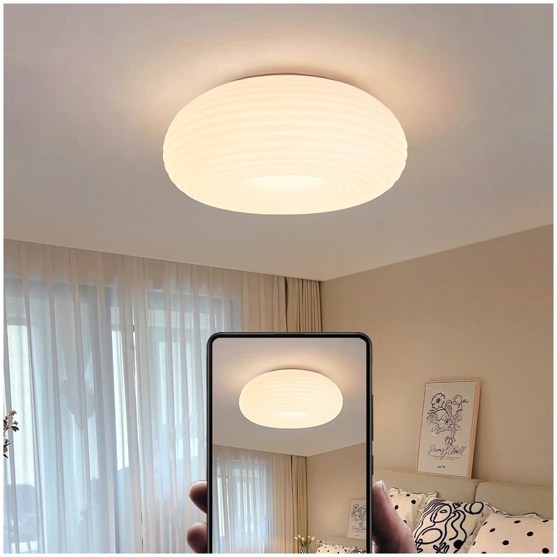 Plafonnier encastré rond moderne à spectre complet et à intensité variable pour la protection des yeux